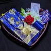 Katan benaroshi saree combo package. for gift. blue color