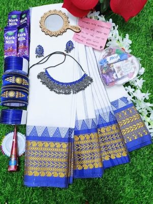 White saree .Tangail cotton saree সাদা শাড়ি কম্বো প্যাকেজ