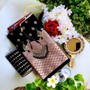 Black Katan saree Gift package.[