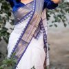 White saree .Tangail cotton saree সাদা শাড়ি কম্বো প্যাকেজ - Image 2