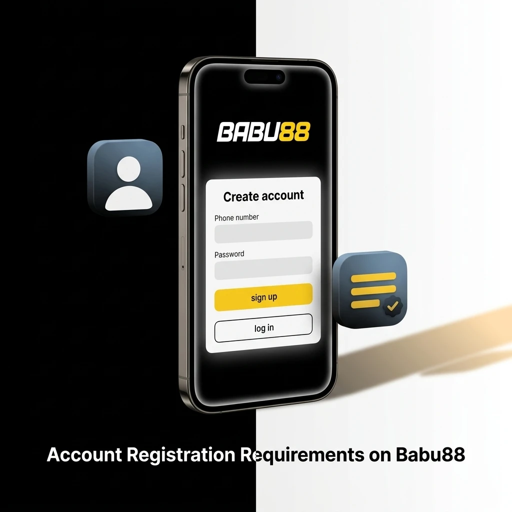 Babu88 account registration requirements including age verification, personal details, and single account policy