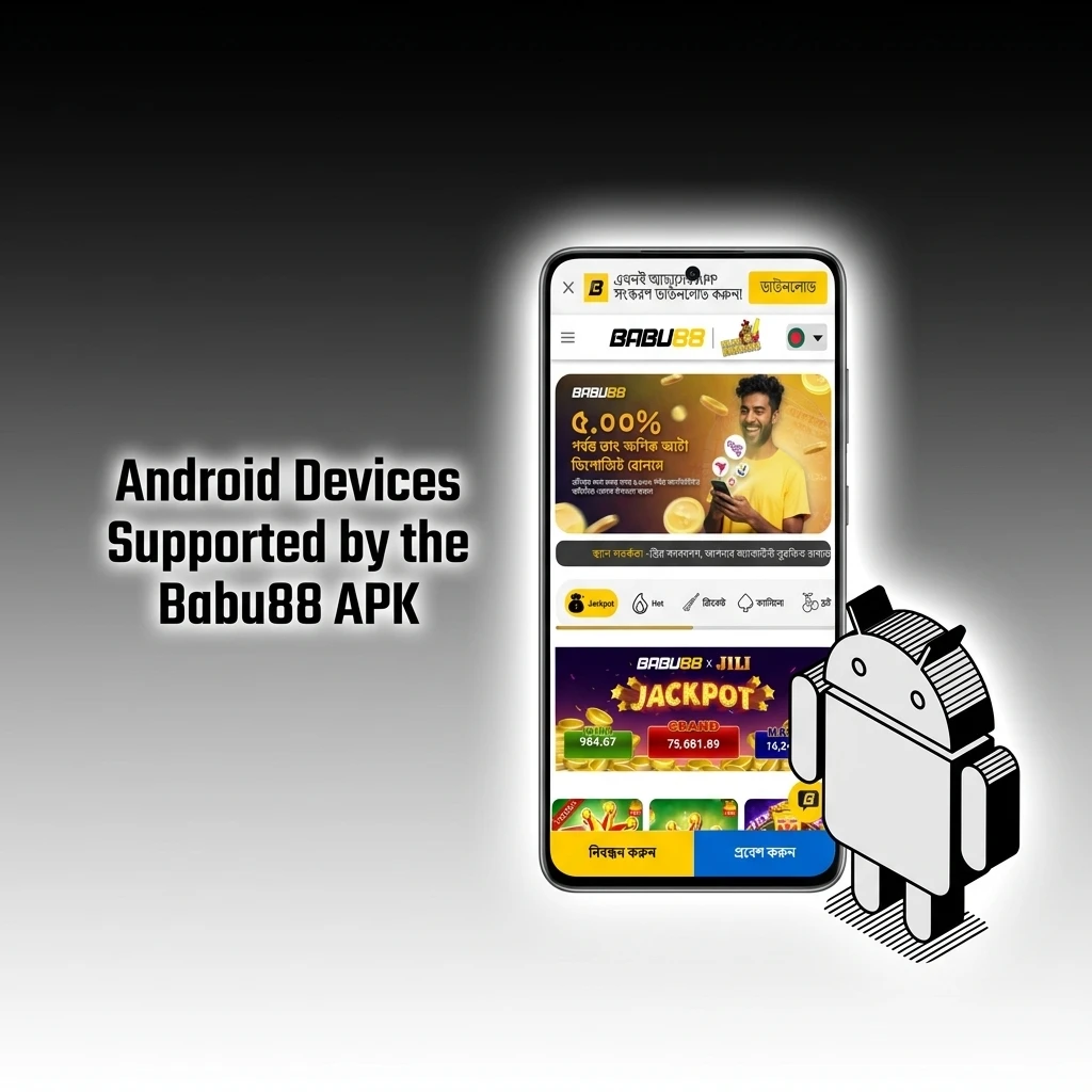 Android devices compatible with Babu88 APK including Samsung, Sony, Xiaomi, Google Pixel and more brands in Bangladesh
