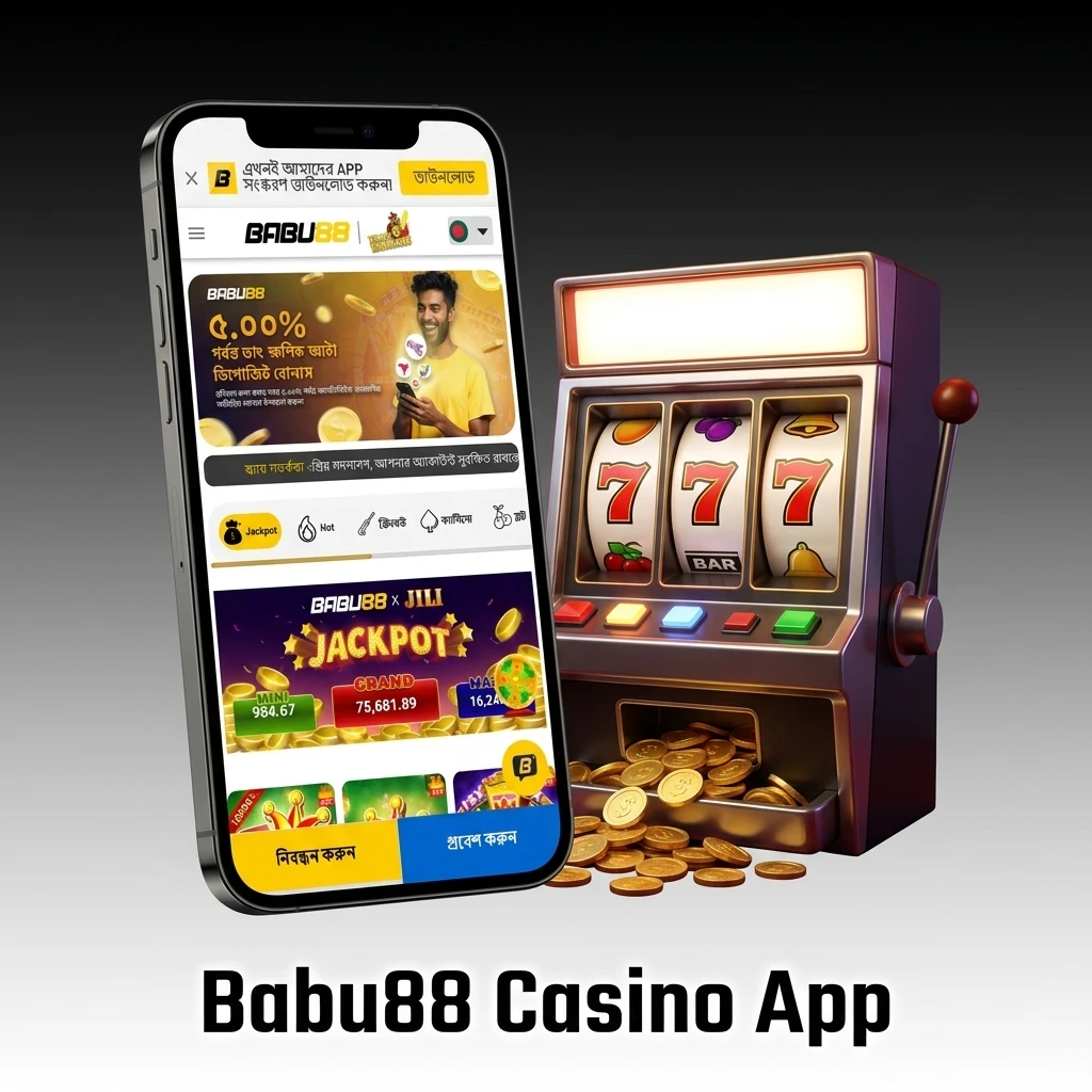 Babu88 Casino App featuring slots, live dealer table games, and promotions from top developers like Pragmatic Play