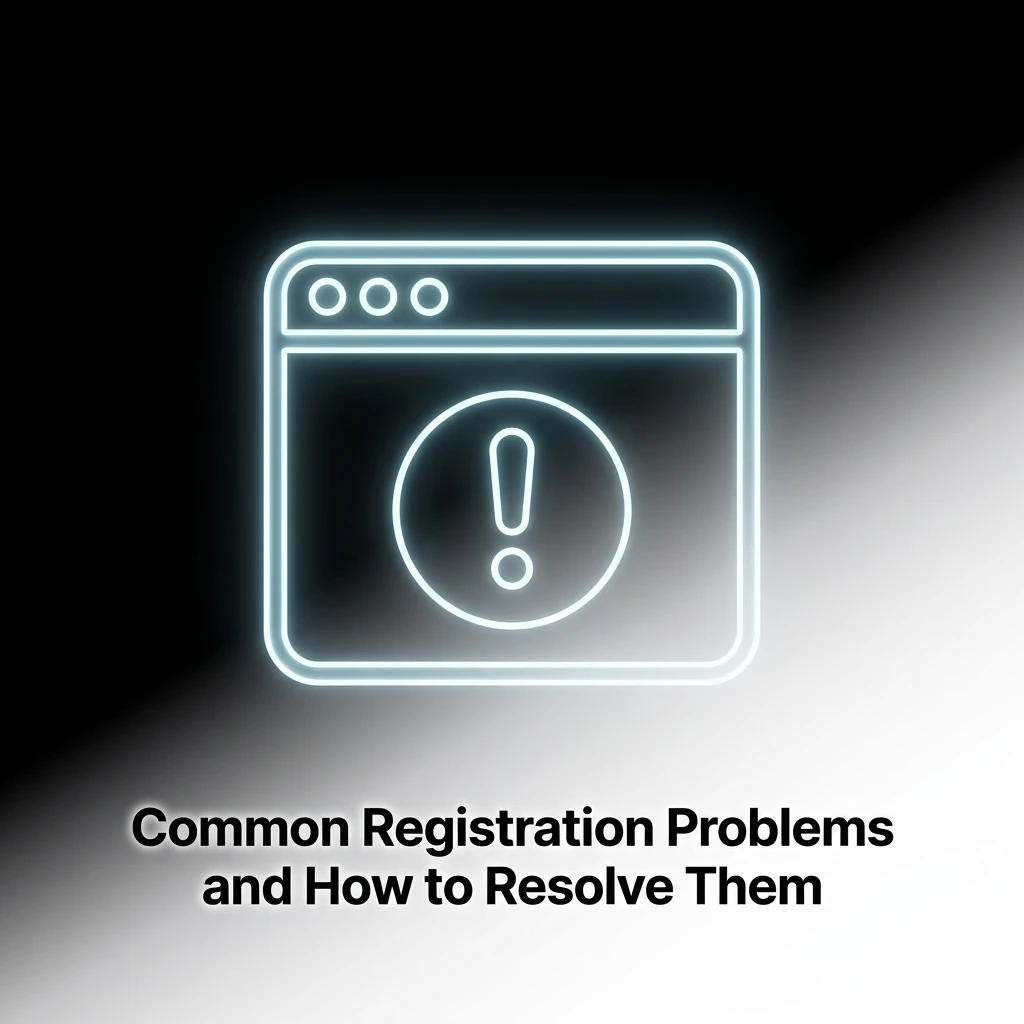 Table showing common registration problems like OTP issues, email errors, and social media login fixes with step-by-step solutions