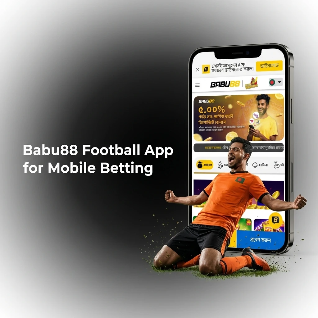 Babu88 football mobile betting app for Android and iOS devices available for bettors in Bangladesh