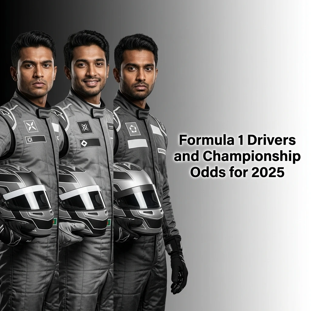 2025 Formula 1 driver lineup and championship betting odds for all 10 constructors across 24 Grands Prix