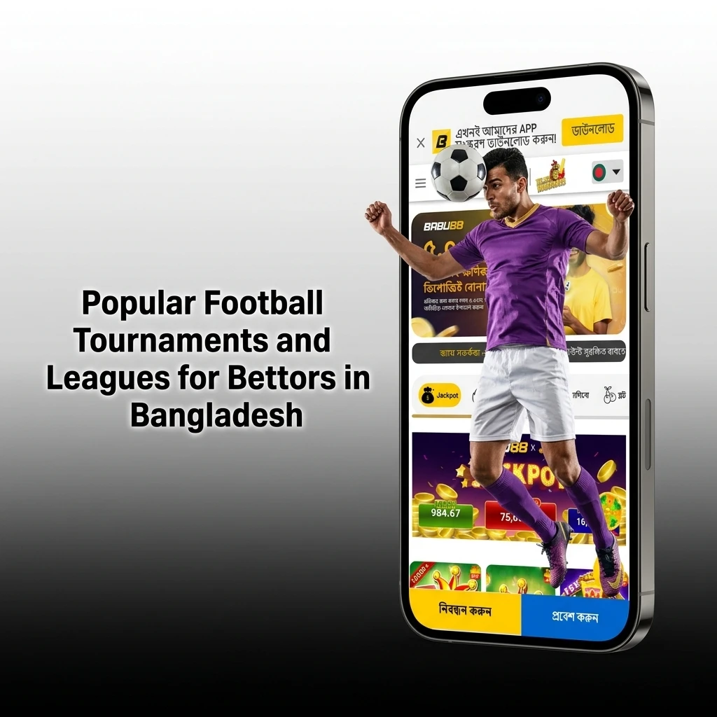 Popular football tournaments and leagues for Bangladeshi bettors including FIFA World Cup, UEFA Champions League, EPL, and more on Babu88