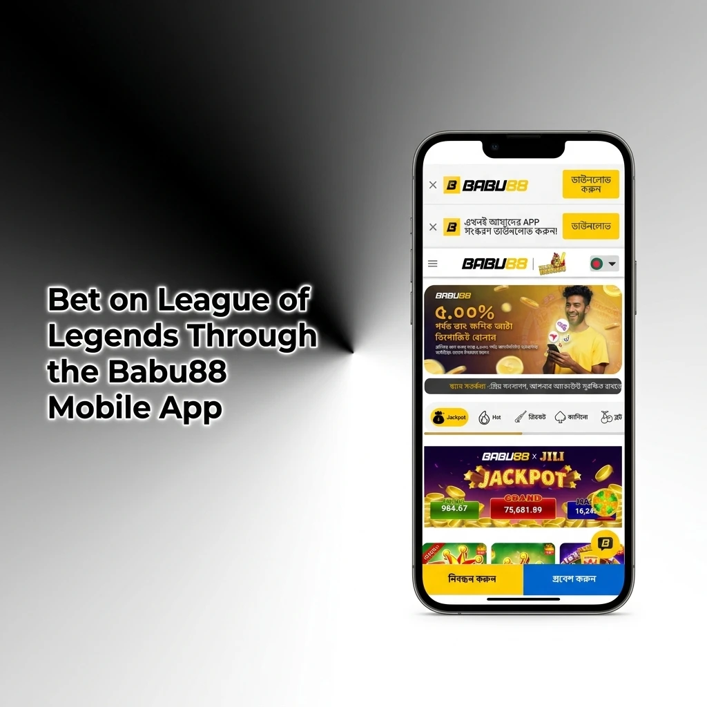 Babu88 mobile app open on League of Legends esports betting markets with live match odds in Bangladesh