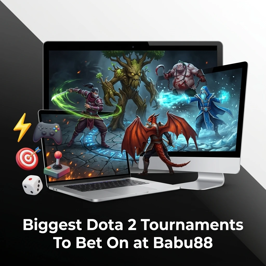 Biggest Dota 2 tournaments to bet on at Babu88 including The International, ESL, BLAST, PGL, EWC events