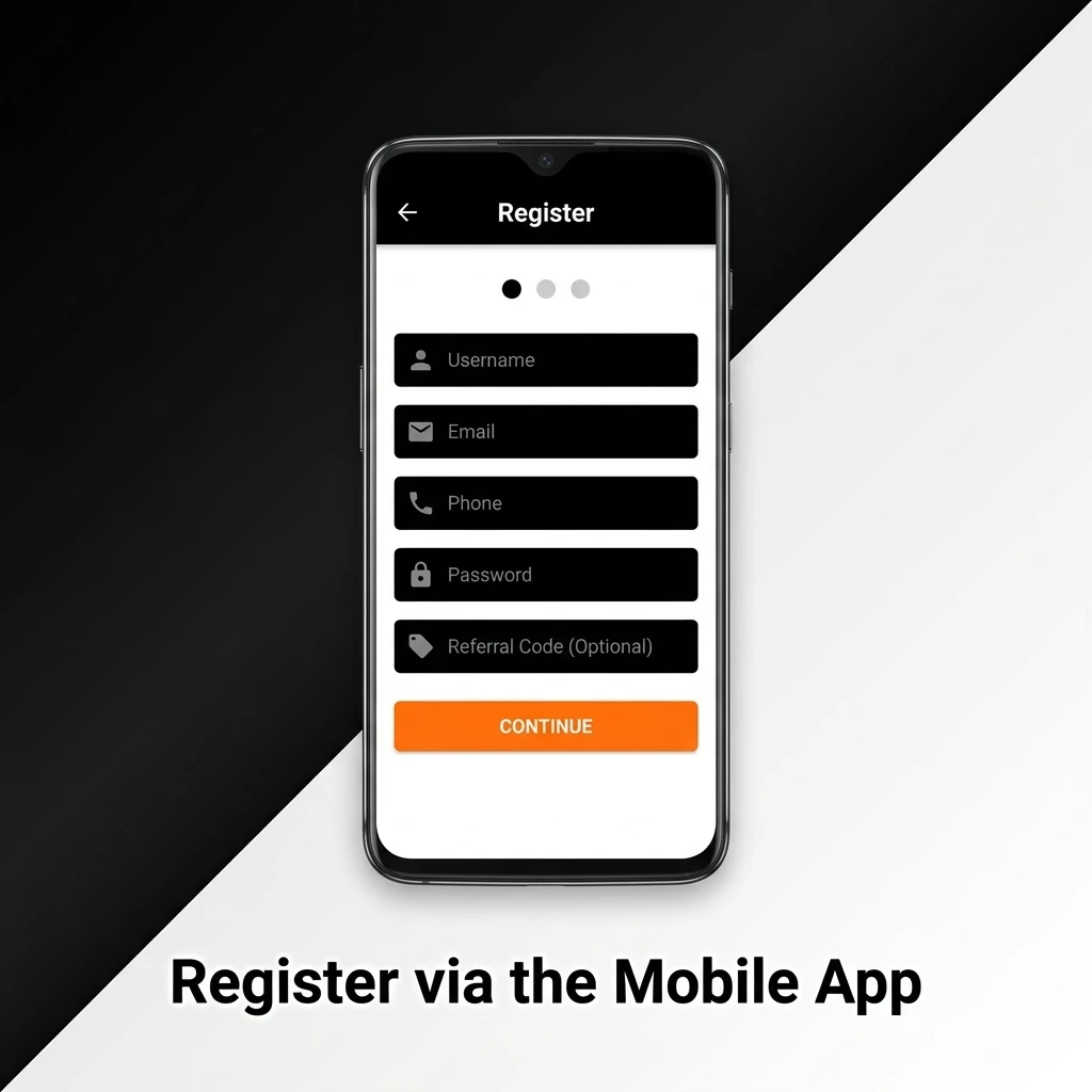 Babu88 mobile app registration steps on Android and iOS devices showing account creation process