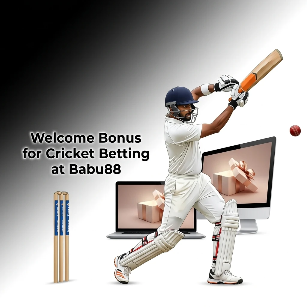 Babu88 welcome bonus for cricket betting offering 100% first deposit match up to BDT 13,000 for new users