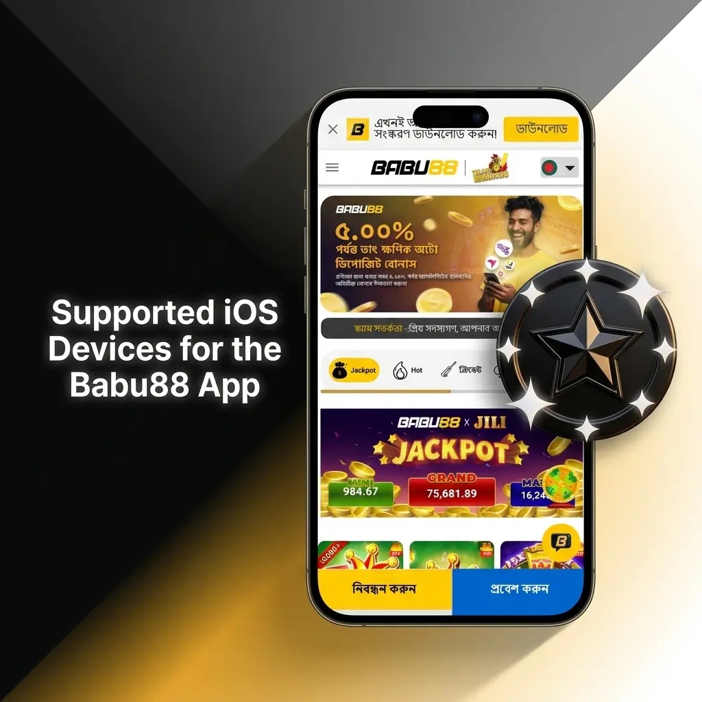 List of supported iOS devices for Babu88 app including iPhone SE, iPhone 8 to 14, iPad Air, iPad Mini, and iPod Touch
