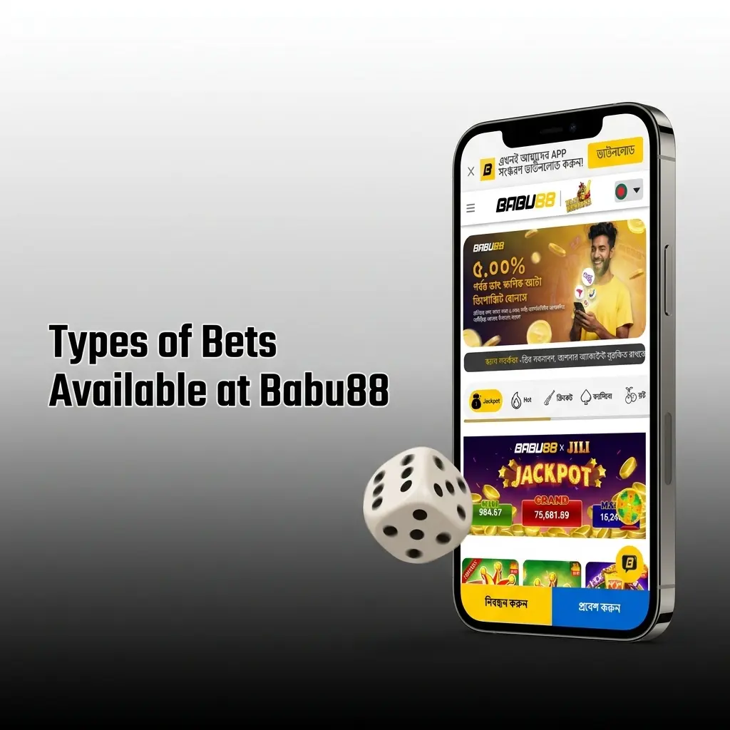 Types of bets at Babu88 including single, accumulator, system, live, and handicap bets for sports betting